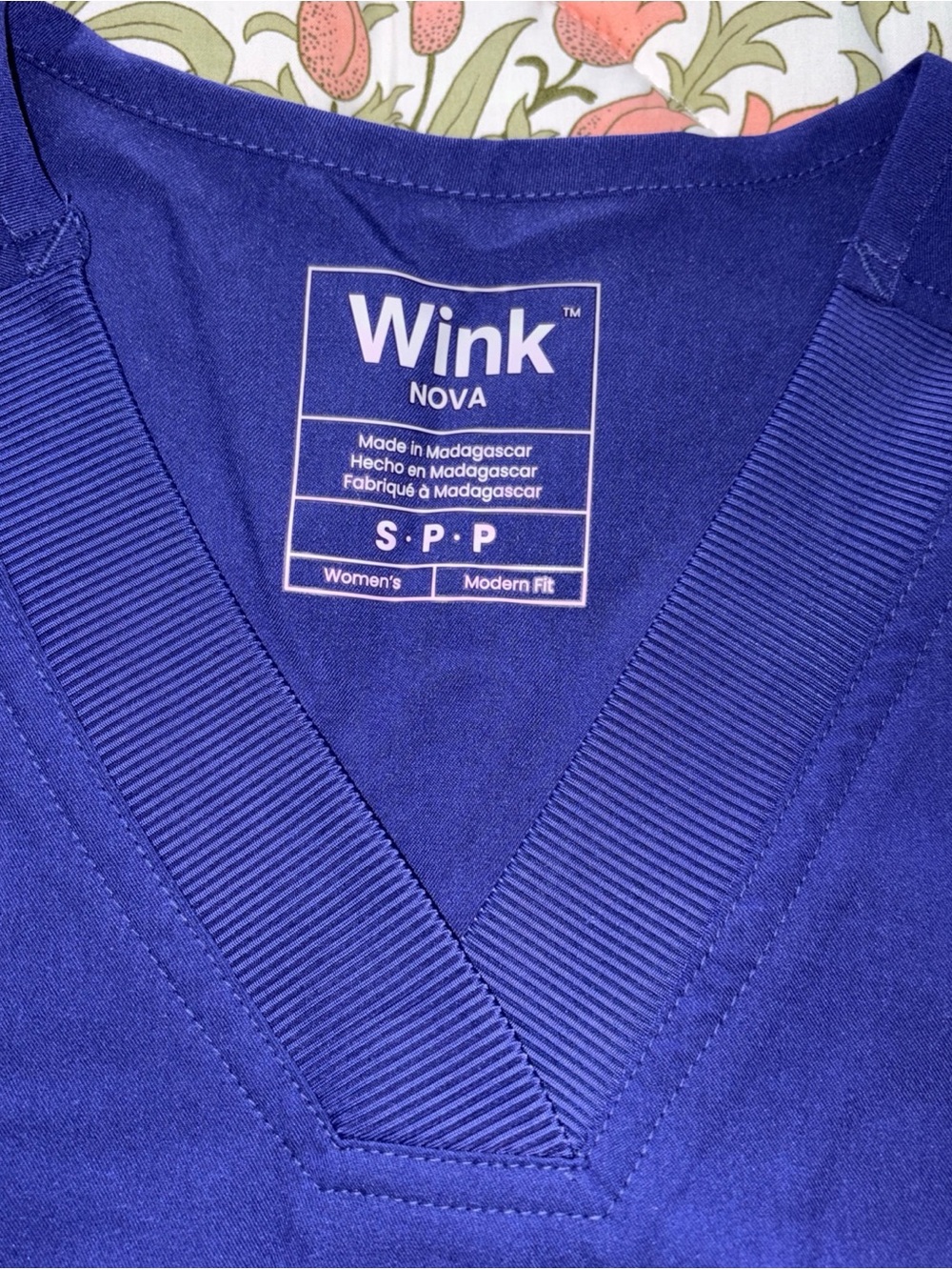 Wink Nova V-Neck Scrub Top in Royal Blue